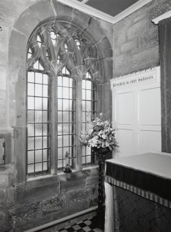 Interior. Lady chapel on N side Sanctuary 3 light window