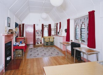 Interior. Parish hall from E