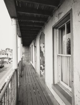 Detail of first floor balcony from west