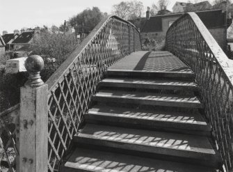 Inverness, Clachnaharry Railway Station, Footbridge
View from the north-north-west showing the top deck of the wrought-iron lattice worked footbridge over the railway line