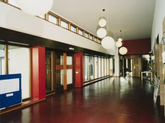 Interior. View of friendship hall/lobby leading to main Church.