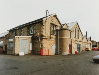 View from north west of south west frontage of Traction Maintenance Depot