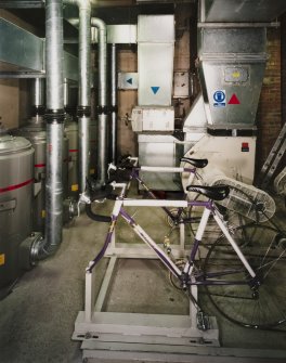 Upper level View of ventilation room including emergency power supply