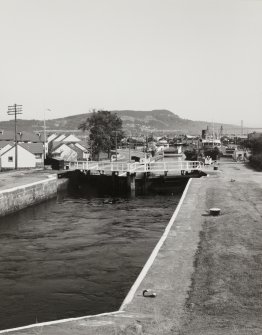 View of Muirtown Locks lock gates from west