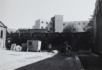 VIew showing corner of North Free Church, looking towards rear of Council Buildings
Photograph taken by Inverness Museum.