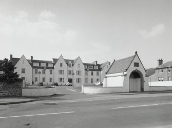 View of frontage from E showing shelter to right