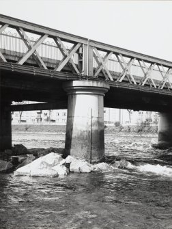 Detail of cast iron column from east