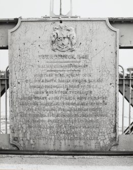 Detail of plaque on south west side