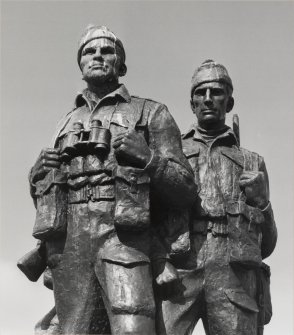 Detail of commando figures from south east