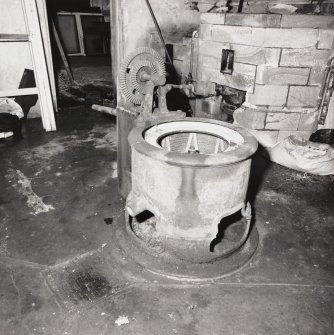 Detail of spin dryer in south west laundry room