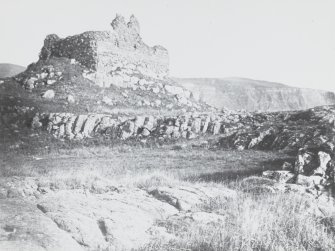 Ardtornish Castle: view from W.
Copied from Gertrude Smith Album, No. 9