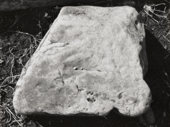 Plan view of roll-moulded fragment at foot of Early Christian cross.