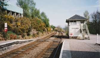 Glenfinnan Railway Station
View from west north west of signal box at east end of station.  Also visible (left) are concrete piers supporting a water tank