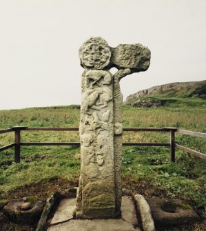 East face of Early Christian sculptured cross. (Daylight)