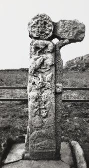 East face of Early Christian sculptured cross. (Daylight)