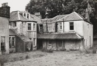 View of rear of west wing of house, from north east