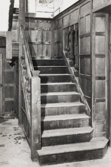 Ground floor staircase, view of stair from south