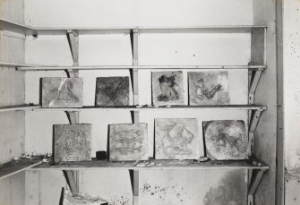 Ground floor pantry, view of plaster casts used in the house