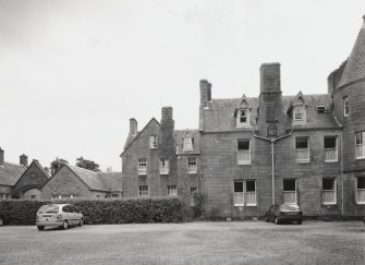 View of N wing from W