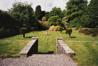 View of garden from E