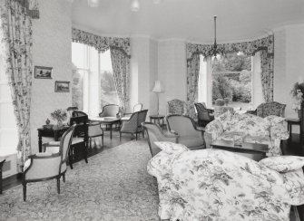Ground floor, sitting room, view from E