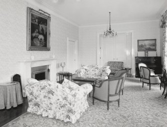 Ground floor, sitting room, view from W
