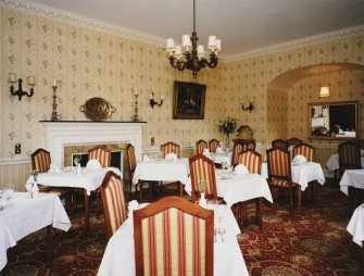 View of dining room from SE