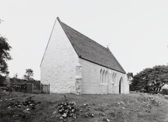 View from SE showing blank S gable wall