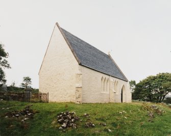 View from SE showing blank S gable wall