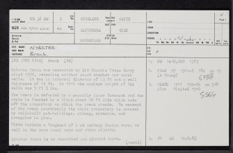 Nybster, ND36SE 4, Ordnance Survey index card, Page Number 1, Recto