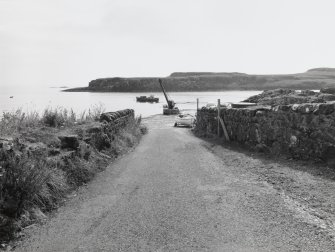 Eigg, Galmisdale, Pier. General view from W