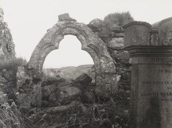 Remains of old church east window