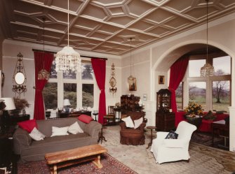 Kinlochmoidart House. Drawing room, view from east.