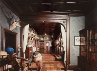 Kinlochmoidart House. Hall, view from south west.