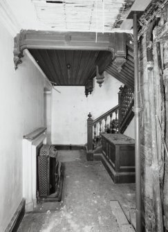 View of main stair hall from S