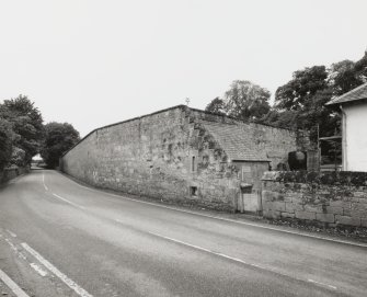 Walled garden, Eastern boundary wall, view from North East