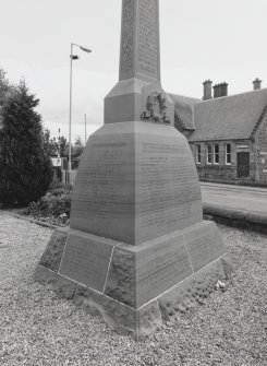 Detail of War memorial inscription