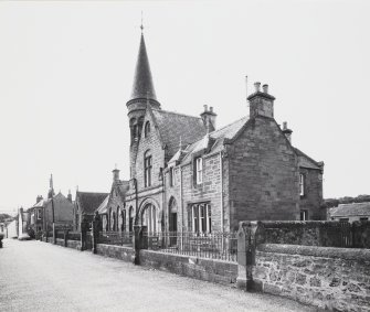 View of Cromarty Primary School and School House from North East