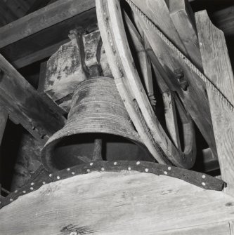 Interior-detail of bell in Belfry in Steeple