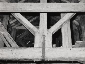 Interior-detail of timber roof truss