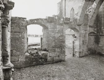 Fearn Abbey.  Ross aisle, view of interior from North West.