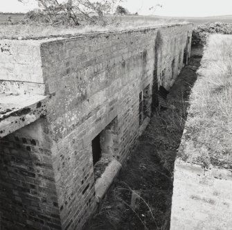 Fearn Airfield operations block, view along below surface access passage from SW.