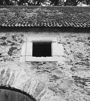 Detail of vent/window on south face of barn