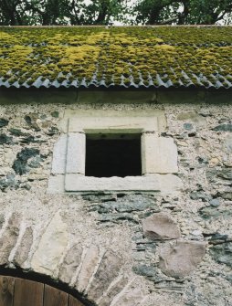 Detail of vent/window on south face of barn