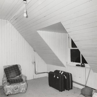 Interior. View of attic room in rear wing