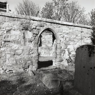 View of doorway in South wall