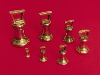 Detail of set of 1835 weights