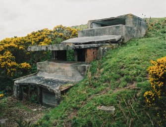 View from SE showing three level concrete Battery Observation post.