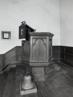 Interior. Pulpit and Bell dated1680