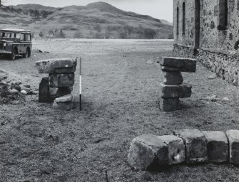 Bernera Barracks.
View of reconstruction of jambs of main entrance gateway.